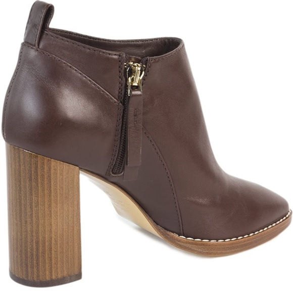 NWOT MaxMara Women's Danubio Dark Brown Leather Ankle Booties Sz 41EU 10… - Picture 10 of 11